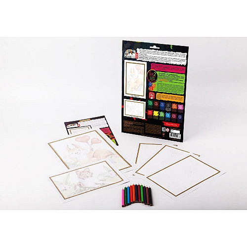 Творчий набір для розмальовки олівцями за номерами PBN-01-06