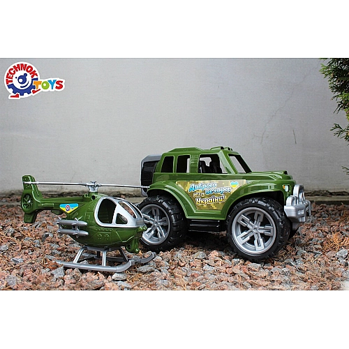 Іграшкова військова техніка - джип та вертоліт Технок 9130