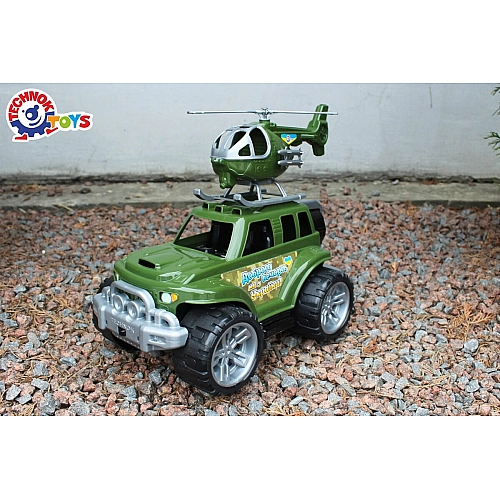 Іграшкова військова техніка - джип та вертоліт Технок 9130