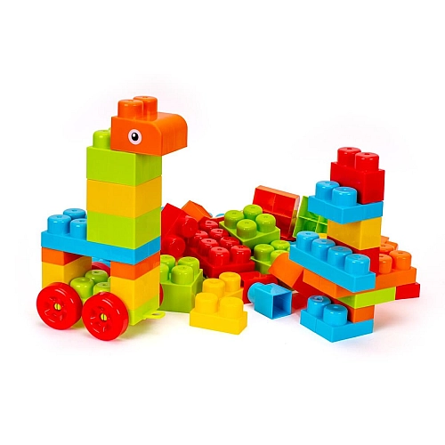 Конструктор блочный для малышей с крупными деталями: 50 больших деталей, артикул 6818