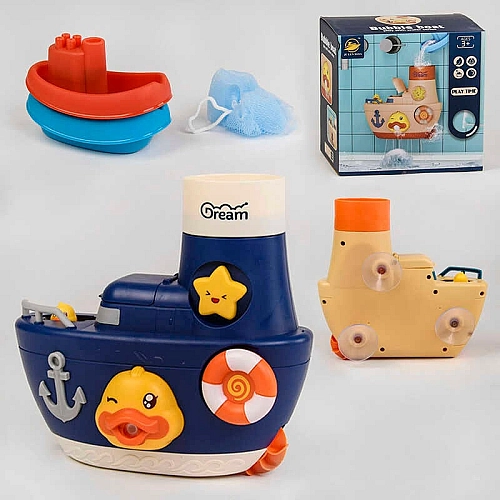 Іграшка для купання 8366-40A рухається коли на неї потрапляє вода, на липучках, 2 квітамікс кораблики, в коробці 20, 5*11*20, 5см