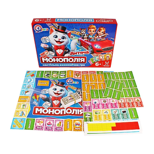 Настільна економічна гра Дитяча Монополія ТехноК (арт. 0755)