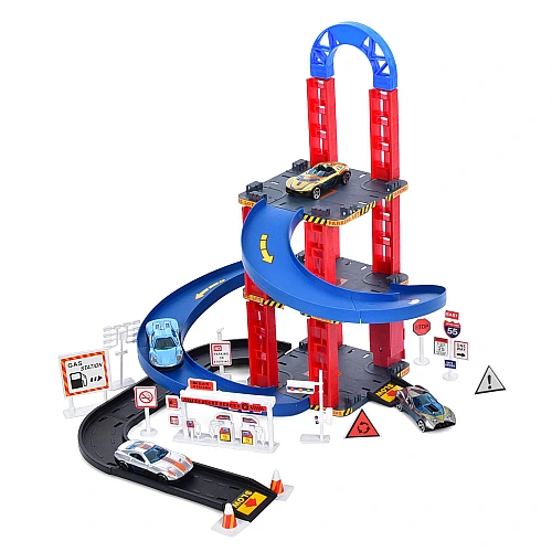Игровой набор Паркинг 3 этажа 4 машинки 0908-71A