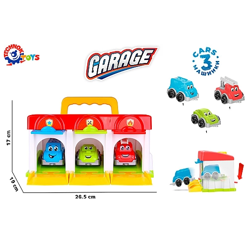Гараж з машинками з підйомними воротами 8416