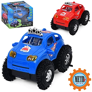 Трюкова машинка-перевертиш 3311 J з гумовими колесами, 11.5 см трюковий позашляховик на батарейках