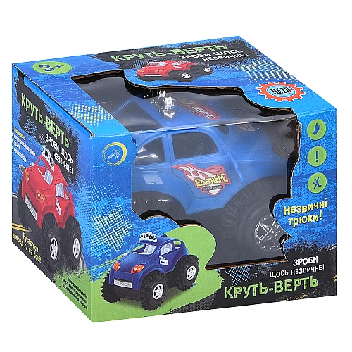 Трюкова машинка-перевертиш 3311 J з гумовими колесами, 11.5 см трюковий позашляховик на батарейках