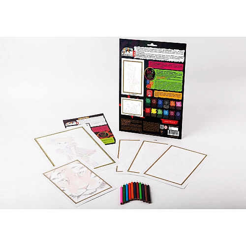 Творчий набір для розмальовки олівцями за номерами PBN-01-10