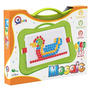 Мозаика 5 ТехноК (арт. 3374) на 240 деталей (13 мм) в кейсе-саквояже для детей от 5 лет