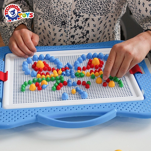 Детский мозаичный набор ТехноК 3381: 140 цветных элементов для творчества