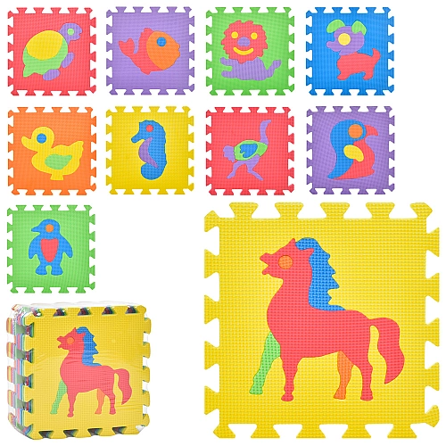 Килимок-пазл 'Фауна планети': 10 деталей, 30x30 см, M 0376-1