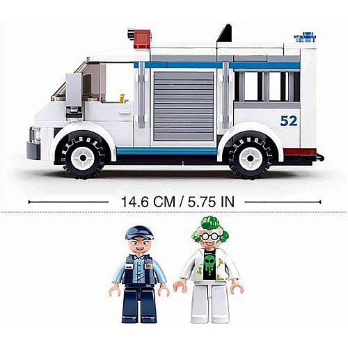Конструктор Sluban Police M38-B0652 Поліцейський фургон і мотоцикл, 117 деталей