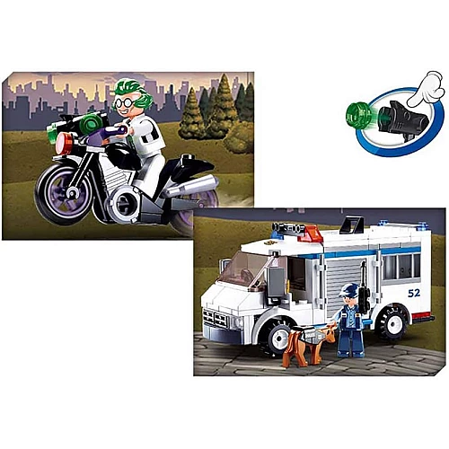 Конструктор Sluban Police M38-B0652 Поліцейський фургон і мотоцикл, 117 деталей