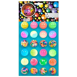 Стрибуни MS 0059-1 (3,5см) каучук, мікс кольорів, 24шт,на листі 34-18,5-3,5см