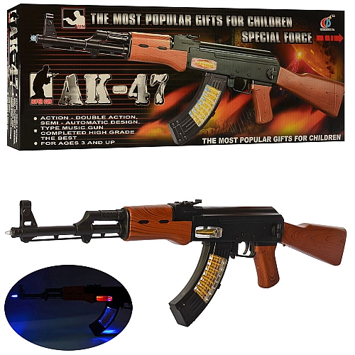 Іграшковий автомат АК-47 зі світлом і звуком на батарейках 800B-1-2