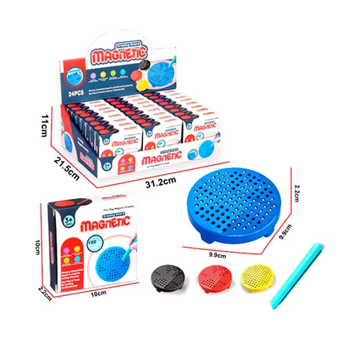 Магнітний планшет для малювання: 120 отворів, металеві кульки 288-15