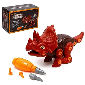 Конструктор гвинтовий «Трицератопс», зібраний на гвинтах з викруткою та шуруповертом 3169-34