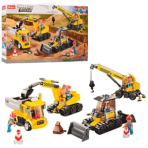 Конструктор Sluban M38-B0810 Будівельна техніка 465 деталей 5 мініфігурок