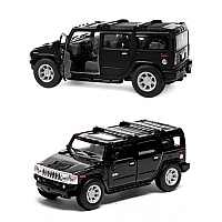 Машинка металева Kinsmart 1:40 2008 Hummer H2 SUV KT5337W інерційна, двері відчиняються / Чорний