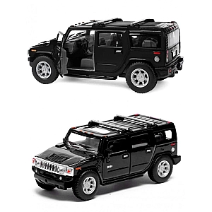 Машинка металева Kinsmart 1:40 2008 Hummer H2 SUV KT5337W інерційна, двері відчиняються / Чорний
