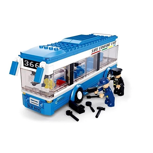 Конструктор Sluban Міський автобус з фігурками, 235 деталей, M38-B0330