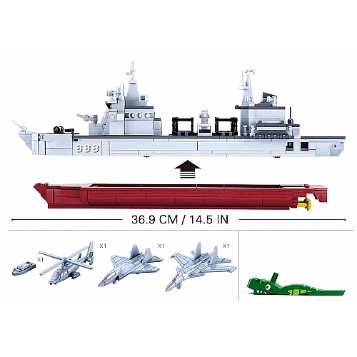 Конструктор Sluban Военный Корабль поставки 497 деталей M38-B0701