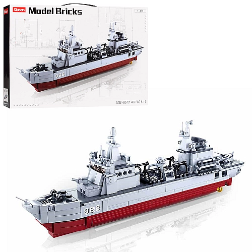 Конструктор Sluban Военный Корабль поставки 497 деталей M38-B0701