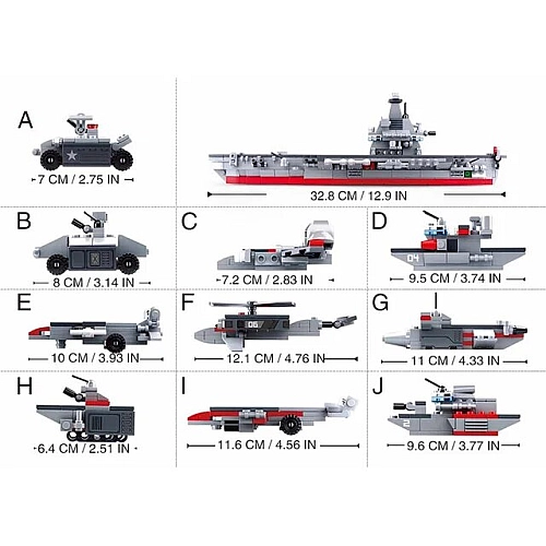Конструктор Sluban Авианосец 10в1 361 деталь (M38-B0662)