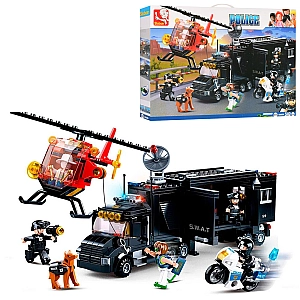 Конструктор Sluban Полиция, Трейлер Спецподразделения 540 деталей M38-B0659