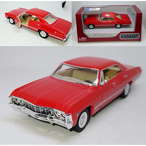 Машинка металева Kinsmart 1:43 1967 Chevrolet Impala (колір червоний) KT5418W