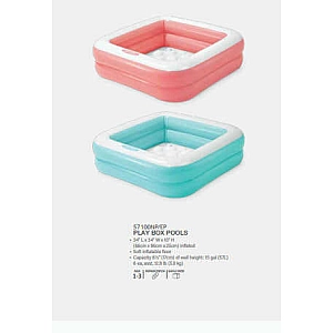 Intex Басейн 57100 NP (6) розміром 85-85-23см, висота борта 18см, обсяг: 60л, від 1-го року