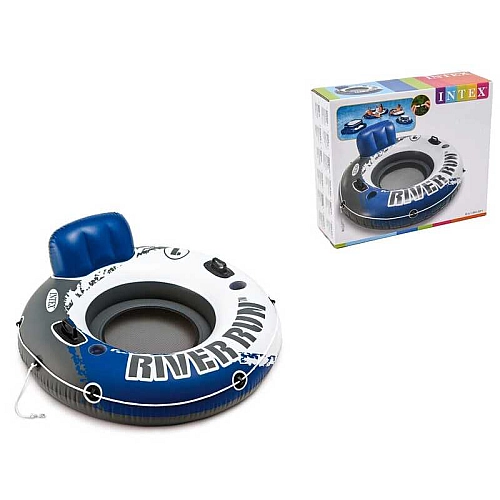 Надувне коло-крісло INTEX 58825EU River Run 135см з ручками до 100кг