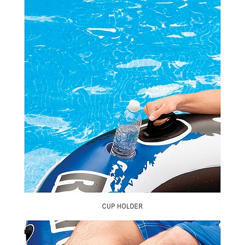 Надувне коло-крісло INTEX 58825EU River Run 135см з ручками до 100кг