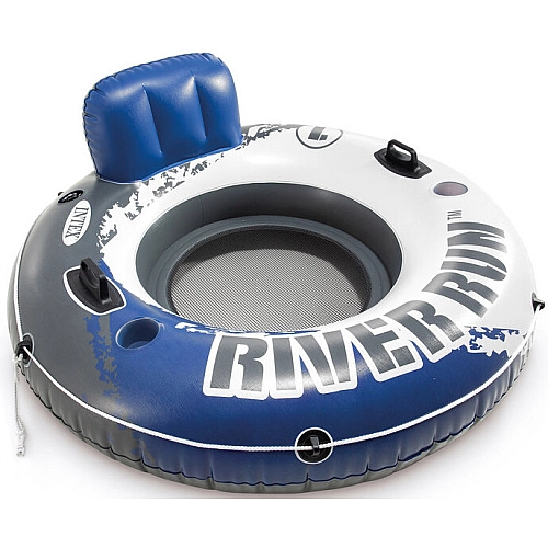 Надувне коло-крісло INTEX 58825EU River Run 135см з ручками до 100кг