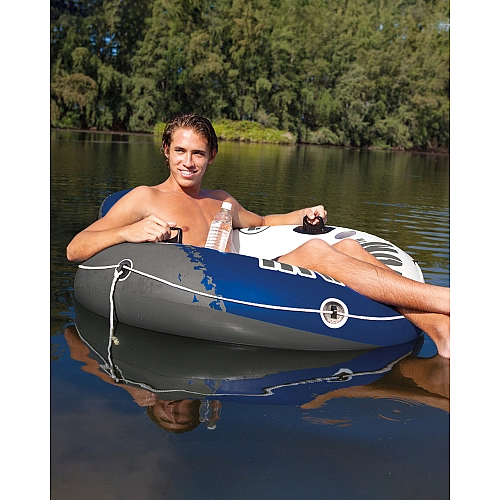 Надувне коло-крісло INTEX 58825EU River Run 135см з ручками до 100кг