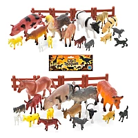 Набір фігурок домашніх тварин H639-1-2 — 15 тварин та паркан (в асортименті)