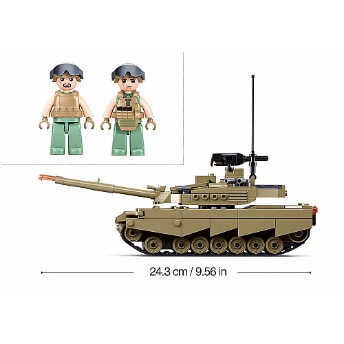 Конструктор Sluban M38-B1256 Основний бойовий танк OEF-M1XS, 322 деталі, 2 фігурки, серія Army