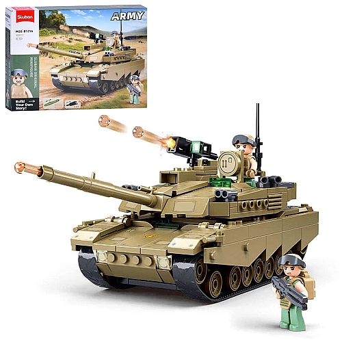 Конструктор OEF-M1XS Army: Боевой танк, 322 детали, 2 минифигурки