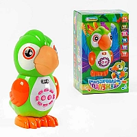 Музичний папужка 45158 TK Group, Українське озвучення, пісні, казки, скоромовки, загадки, вікторина, підсвічування, запис голосу, сенсорні датчики