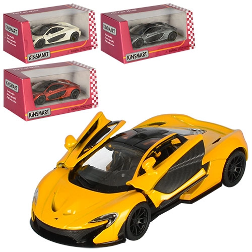 Машинка KT5393W "McLaren P1" метал, інер-я, 1:36, 12см, відкрив. двері, рез.колеса, 4 цвета, в кор-ке