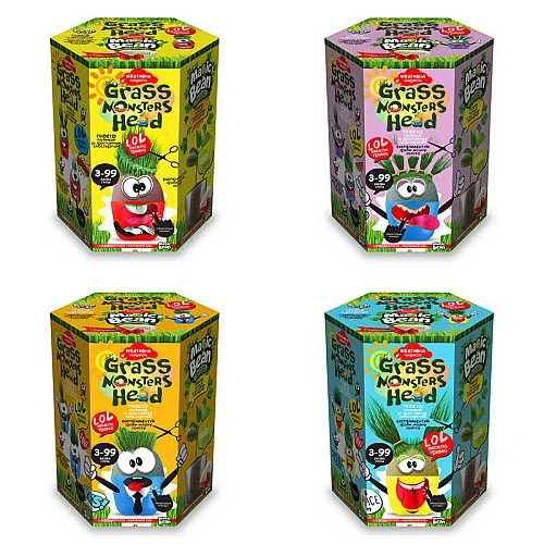 Набір творчості "Grass monsters head" GMH-01-01U,02U,03U...08U УКР. "Danko Toys"
