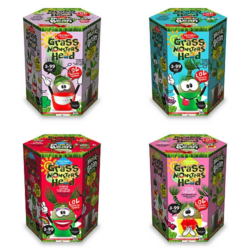 Набір творчості "Grass monsters head" GMH-01-01U,02U,03U...08U УКР. "Danko Toys"