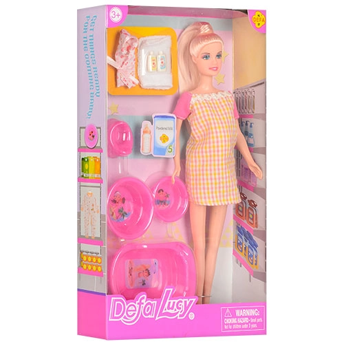 Кукла DEFA Lucy Беременная с малышом и аксессуарами (8350)