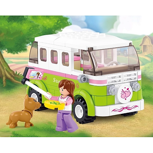 Конструктор Sluban Мікроавтобус для подорожей, 158 деталей та 2 фігурки (M38-B0523)