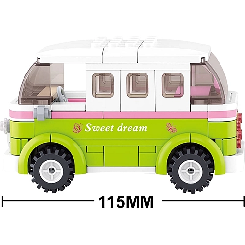 Конструктор Sluban Мікроавтобус для подорожей, 158 деталей та 2 фігурки (M38-B0523)