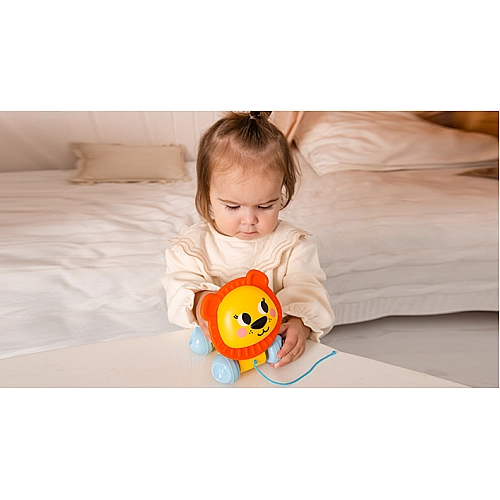 Каталочка Kids Hits Лев з рухливою головою та шнурком для тягнення KH22/002