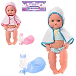 Пупс N003HIK 39см, горщик, пляшечка, соска, п'є-писає, 2 види, в кульці 24-50-10см