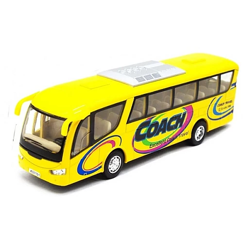 Металлическая машинка Kinsmart Автобус Coach желтый инерционный (KS 7101 W Yellow)
