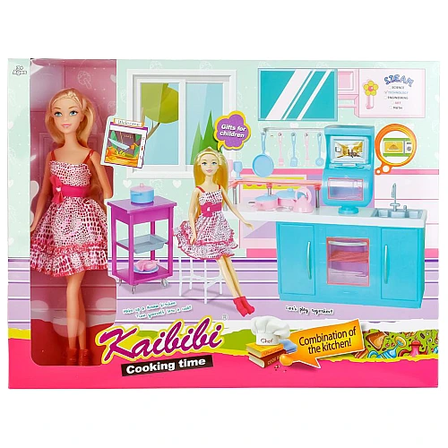 Игровой набор Кухня с куклами Kaibibi BLD132 Cooking time мебель и посуда