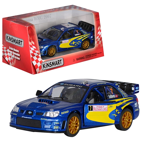 Машина метал "KINSMART" KT5328W (96шт/4) "Subaru Impreza WRC 2007", в коробці 16*8*7,5см