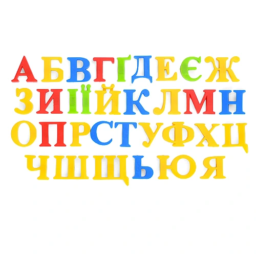 Магнитные буквы, цифры и математические знаки 0703, украинский и английский алфавит